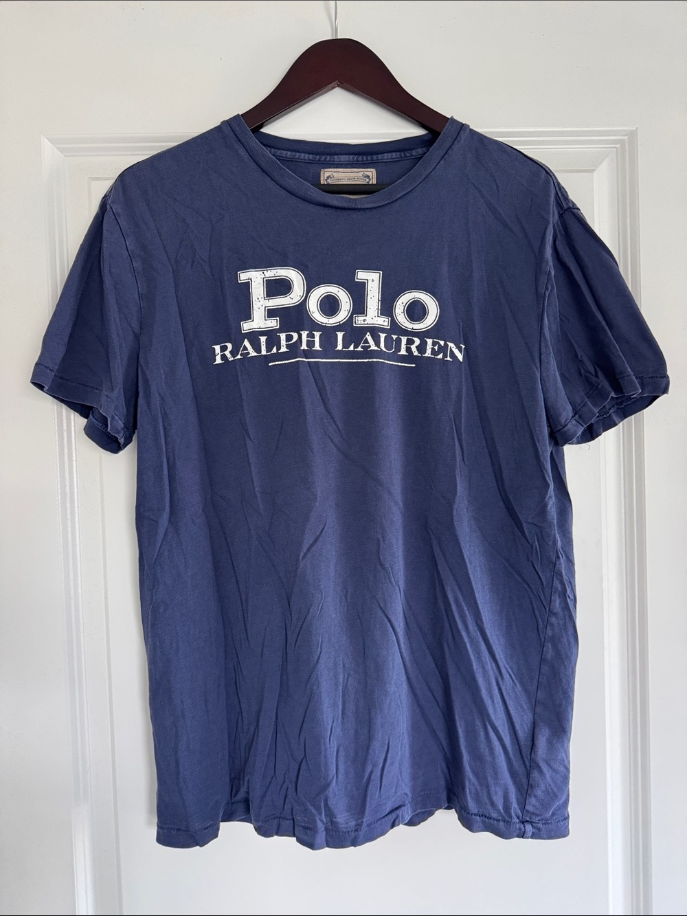 GU Polo Ralph Lauren Blue Logo Short Sleeve Shirt S